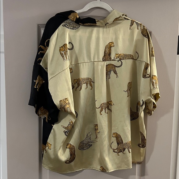 Vestique Leopard Print Blouse - Black and Cream - Picture 3 of 3